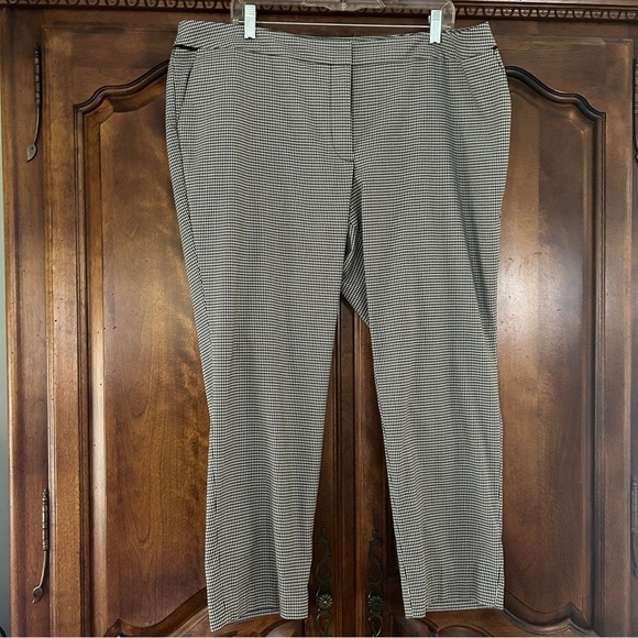 Talbots Heritage Ankle Pants Black and White Houndstooth Check size 18 W Petite - Picture 4 of 16